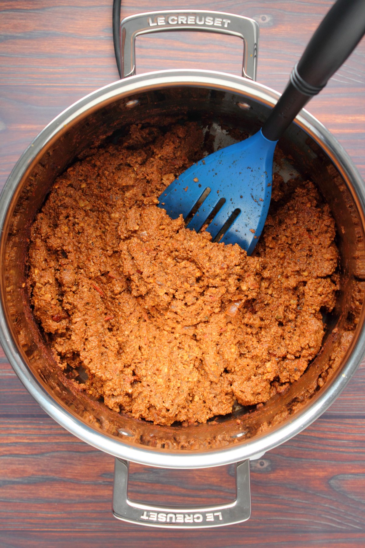 Vegan bolognese in a pot. 